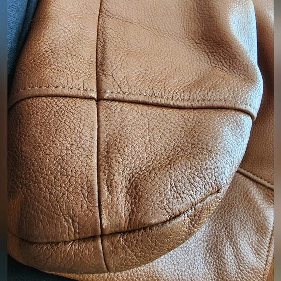 Coach Park Hobo Brown Pebbled Leather Shoulder Bag Large - Picture 8 of 8